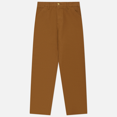 Мужские брюки Carhartt WIP Single Knee, цвет коричневый, размер 33/32