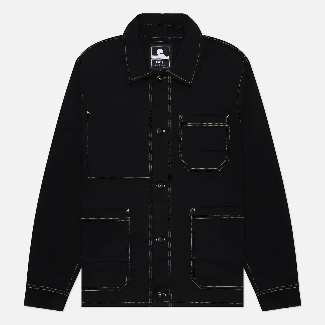Edwin Мужская джинсовая куртка Unity Work Comfort Stay Black Denim 12.23 Oz