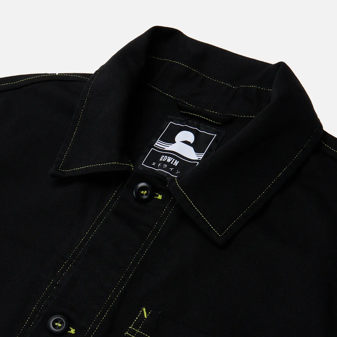 Edwin Мужская джинсовая куртка Unity Work Comfort Stay Black Denim 12.23 Oz