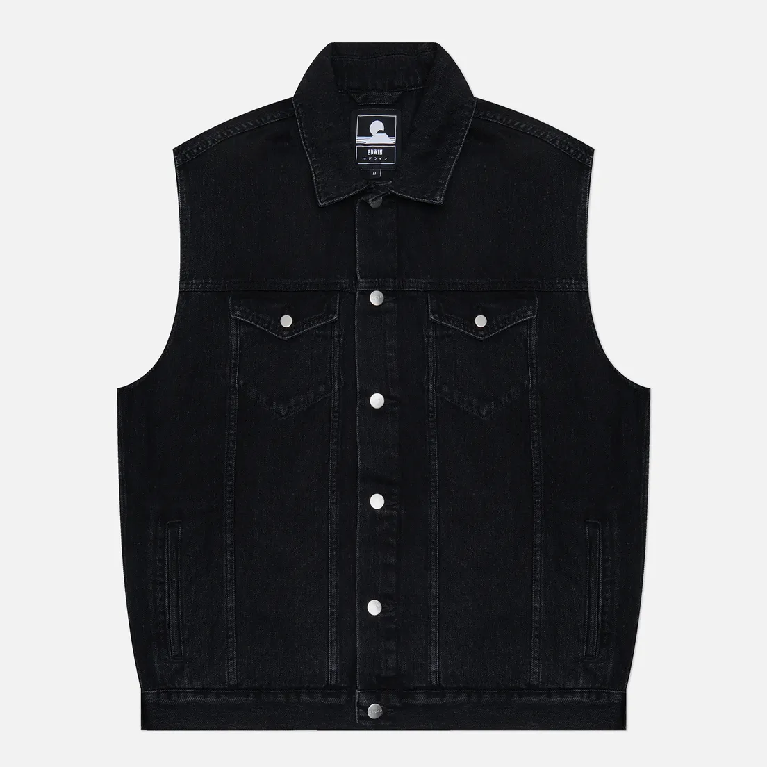 Edwin Мужской жилет Jolien Pembroke Black Denim 13.56 Oz