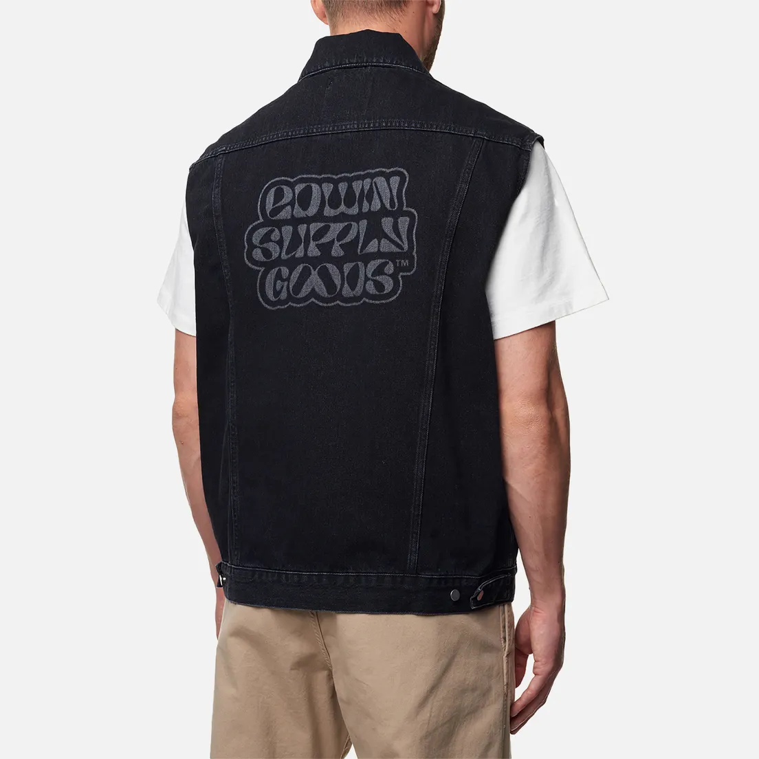Edwin Мужской жилет Jolien Pembroke Black Denim 13.56 Oz
