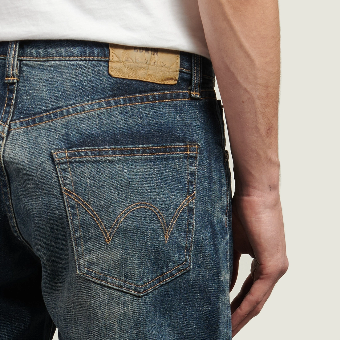 Edwin Мужские джинсы Regular Tapered Kaihara Pure Indigo Stretch Denim 13 Oz