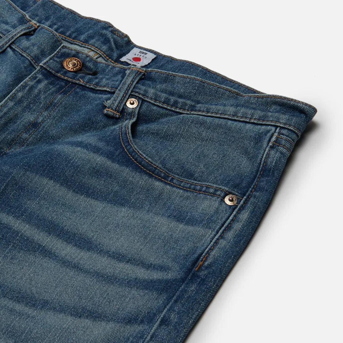 Edwin Мужские джинсы Regular Tapered Kaihara Pure Indigo Stretch Denim 13 Oz