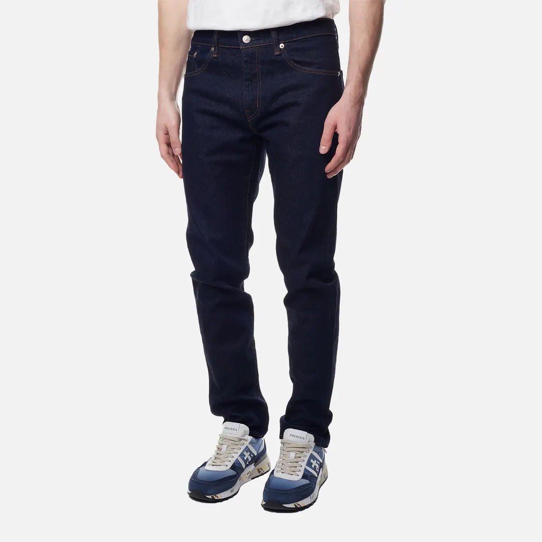 Edwin Мужские джинсы Slim Tapered Kaihara Pure Indigo Stretch Denim 13 Oz