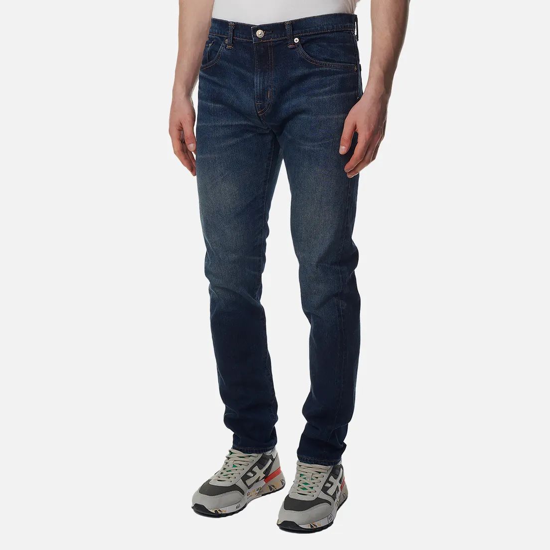Edwin Мужские джинсы Slim Tapered Kaihara Pure Indigo Stretch Denim 13 Oz