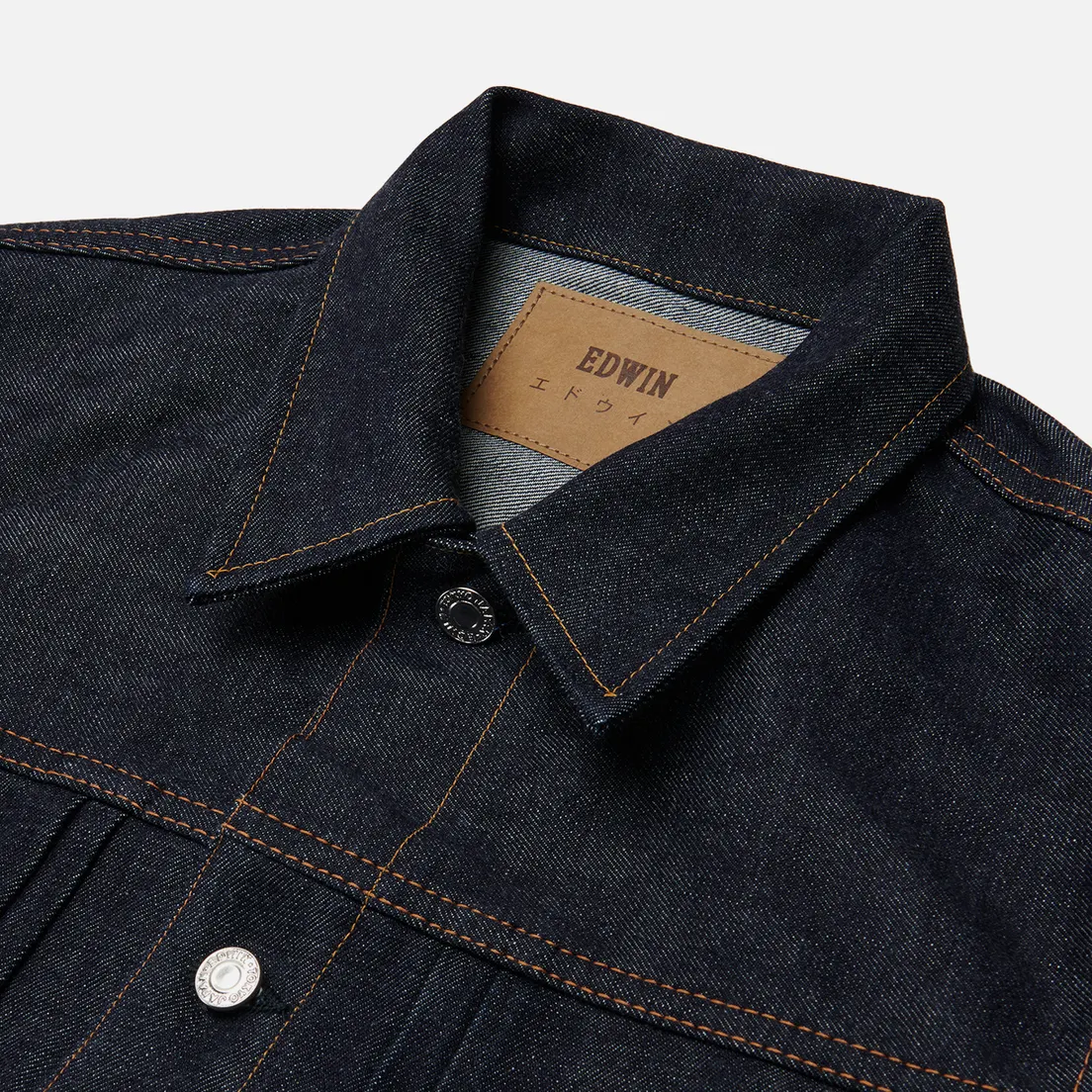 Edwin Мужская джинсовая куртка Denim Nihon Menpu Pure Indigo Rainbow Selvage 13.5 Oz