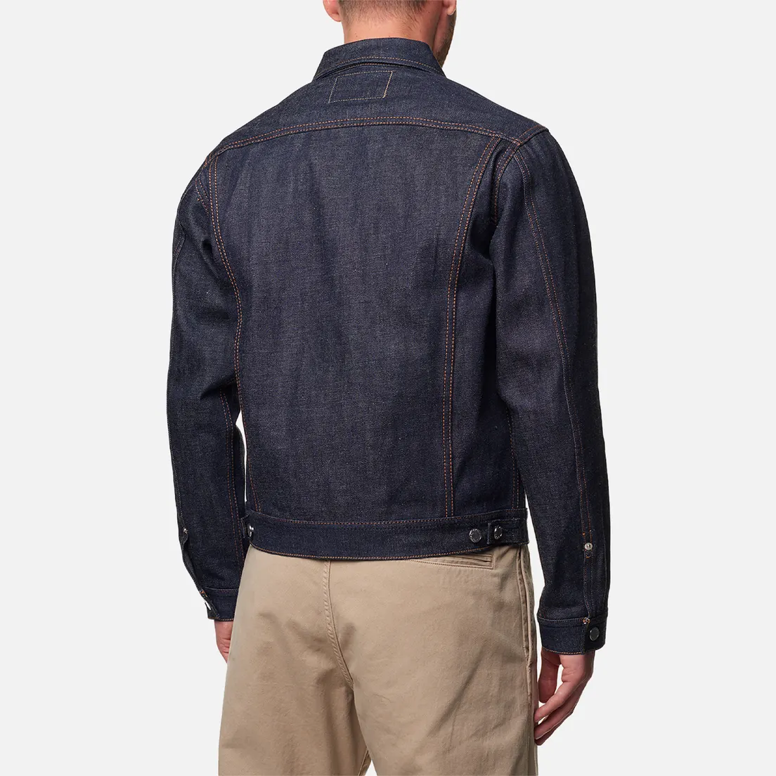 Edwin Мужская джинсовая куртка Denim Nihon Menpu Pure Indigo Rainbow Selvage 13.5 Oz