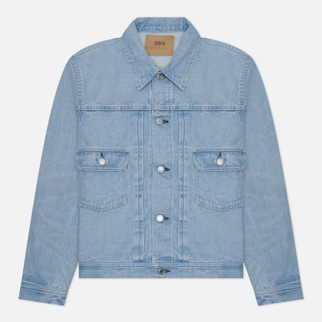 Edwin Мужская джинсовая куртка Denim Nihon Menpu Pure Indigo Rainbow Selvage 13.5 Oz