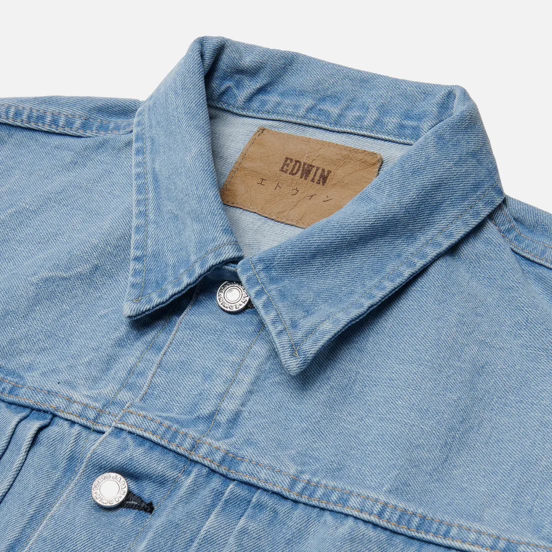 Edwin Мужская джинсовая куртка Denim Nihon Menpu Pure Indigo Rainbow Selvage 13.5 Oz
