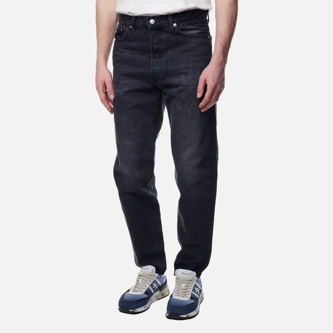 Edwin Мужские джинсы Loose Tapered Kaihara Right Hand Black Denim 13 Oz