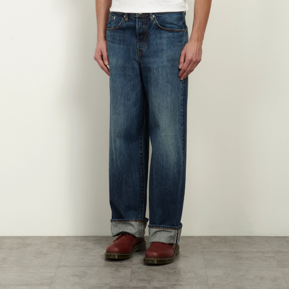 Edwin Мужские джинсы Wide Kurabo Recycle Denim Red Selvage 14 Oz