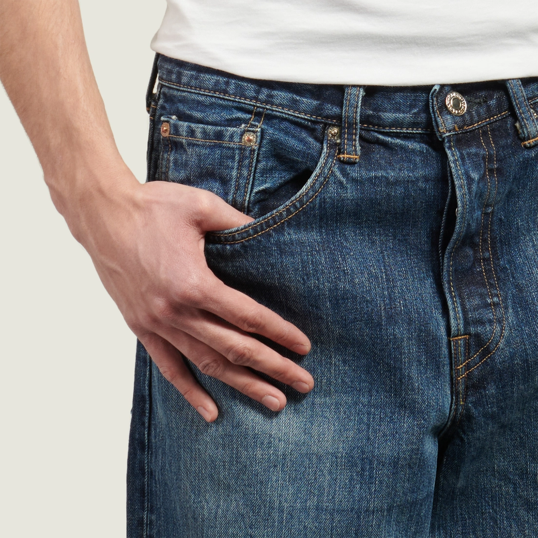 Edwin Мужские джинсы Wide Kurabo Recycle Denim Red Selvage 14 Oz