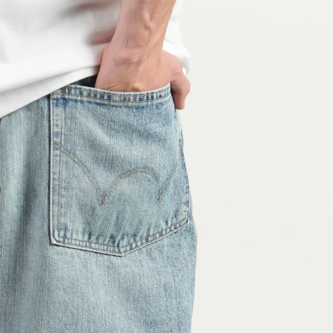 Edwin Мужские джинсы Wide Kurabo Recycle Denim Red Selvage 14 Oz