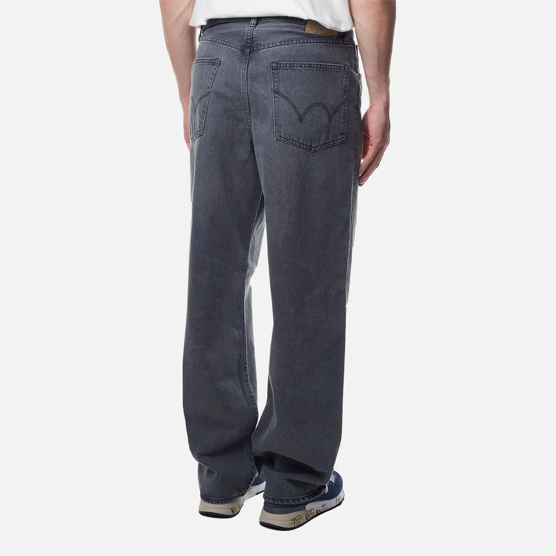 Edwin Мужские джинсы Wide Kaihara Right Hand Black Denim 13 Oz