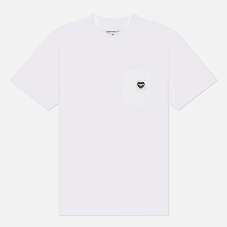 Мужская футболка Carhartt WIP Pocket Heart, цвет белый, размер XL