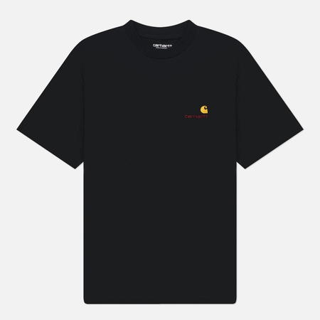 Женская футболка Carhartt WIP W' American Script, цвет чёрный, размер M