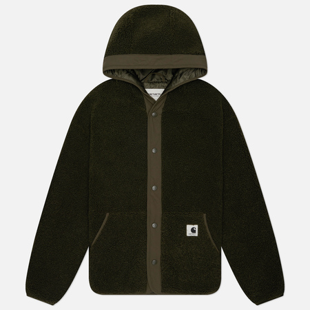 Женская флисовая куртка Carhartt WIP W' Elliot Hooded Liner, цвет оливковый, размер XS