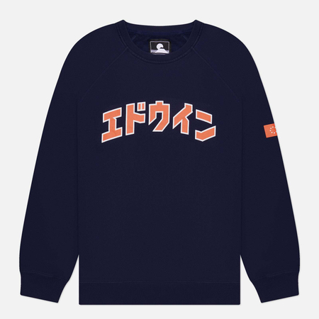 фото Мужская толстовка edwin katakana retro, цвет синий, размер s