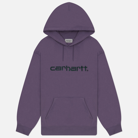 фото Женская толстовка carhartt wip w' hooded carhartt, цвет фиолетовый, размер xs