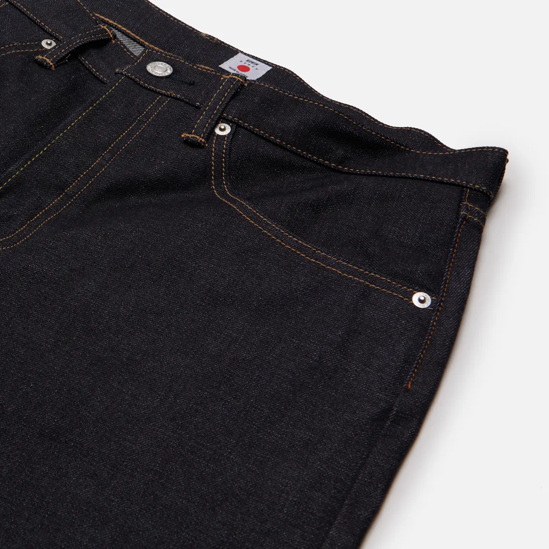 Edwin Мужские джинсы Wide Kaihara Dark Pure Indigo Rainbow Selvage 13.5 Oz