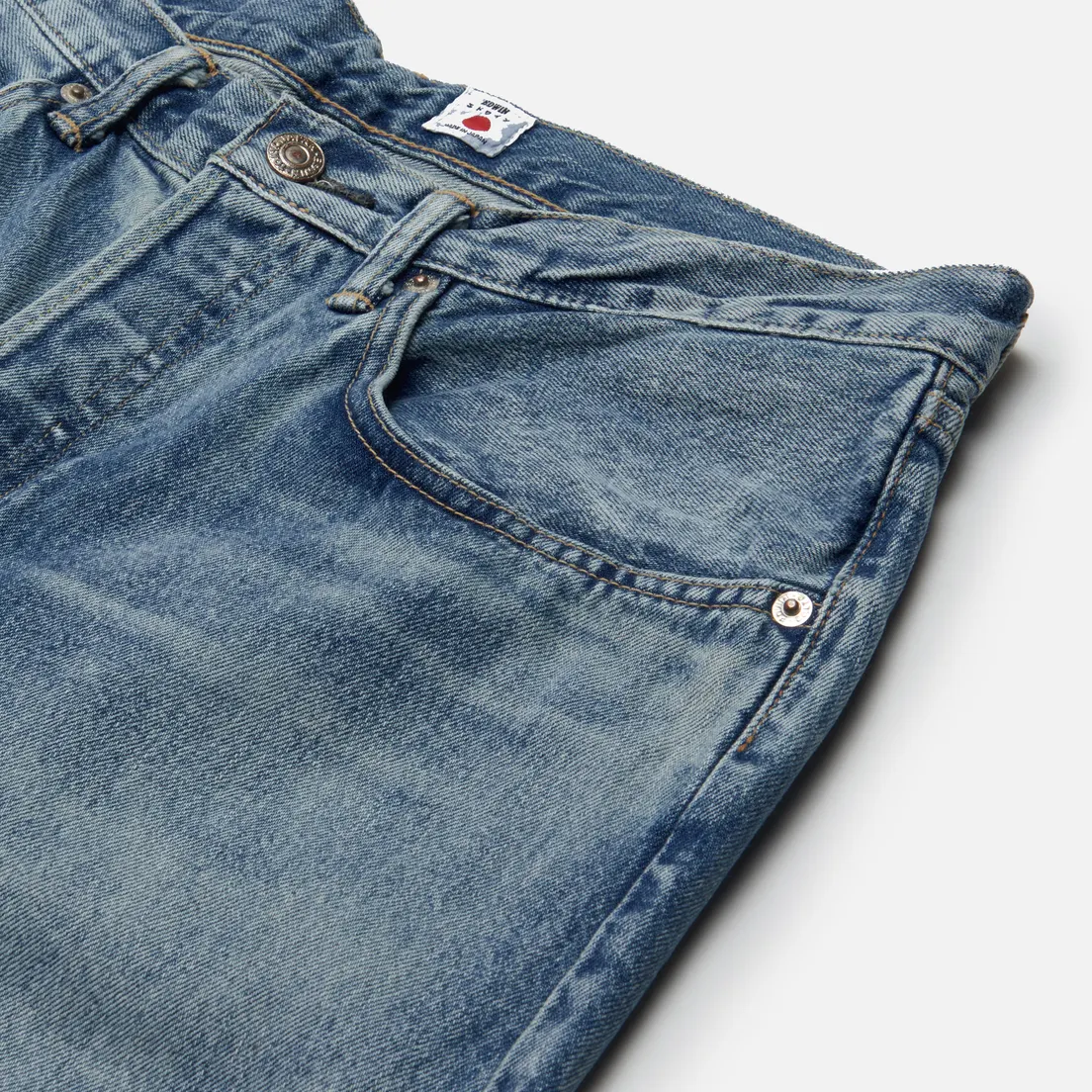 Edwin Мужские джинсы Wide Kaihara Dark Pure Indigo Rainbow Selvage 13.5 Oz