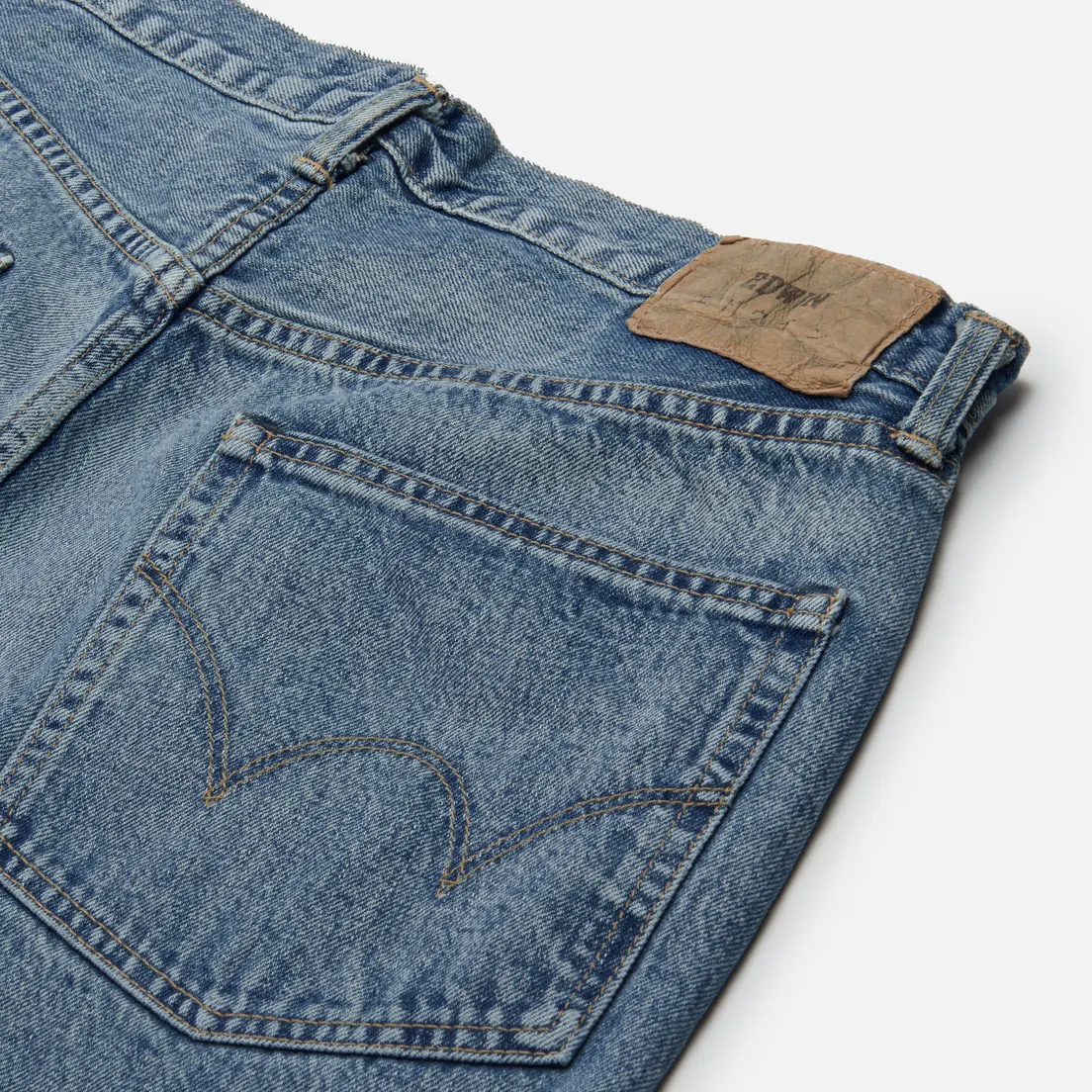 Edwin Мужские джинсы Wide Kaihara Dark Pure Indigo Rainbow Selvage 13.5 Oz
