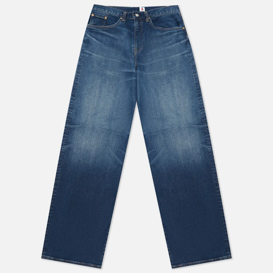 Edwin Мужские джинсы Wide Kaihara Blue Stretch Denim Green x White Selvage 12,5 Oz