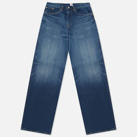 фото Мужские джинсы edwin wide kaihara blue stretch denim green x white selvage 12,5 oz, цвет синий, размер 28/32