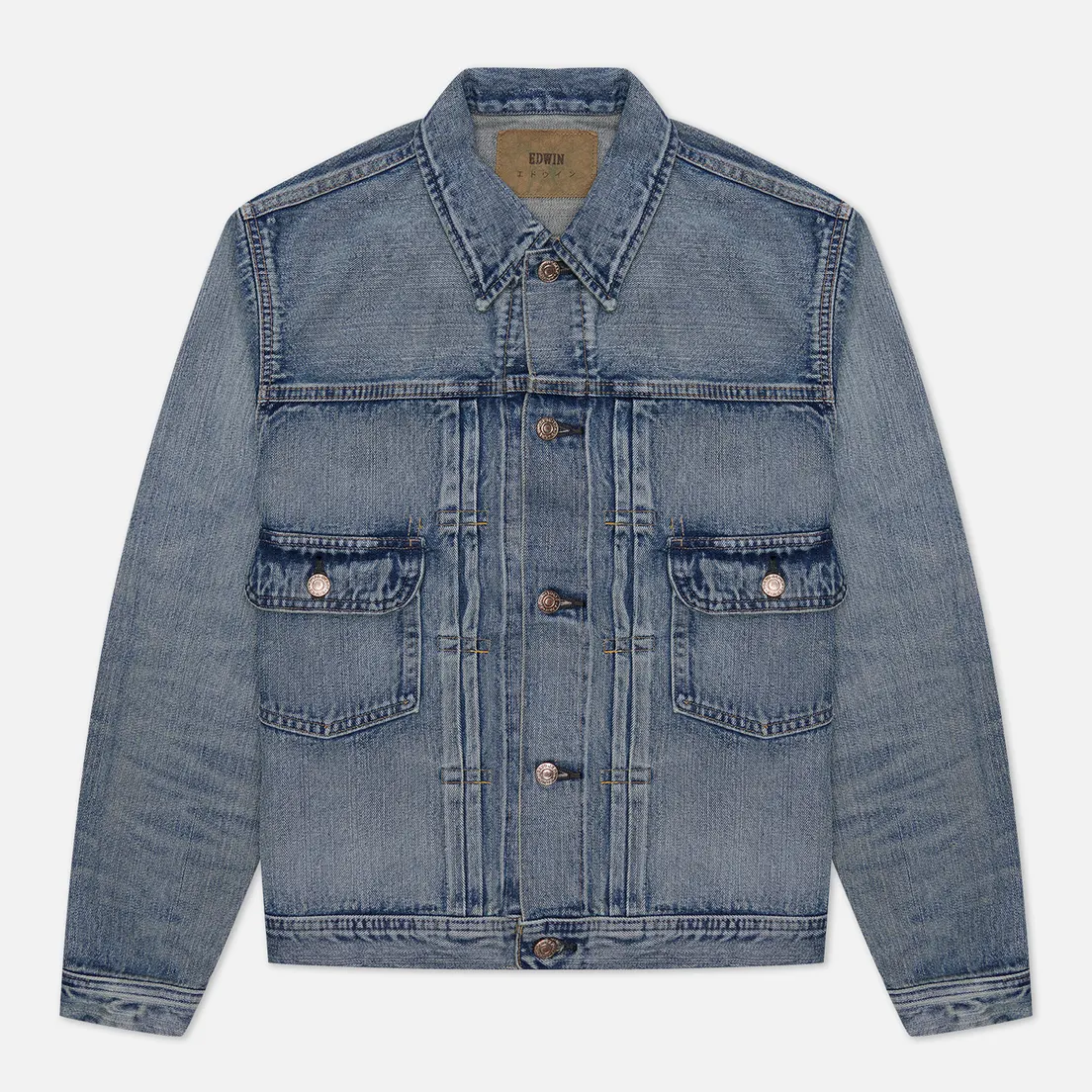 Edwin Мужская джинсовая куртка Kurabo Recycle Denim Red Selvage 14 Oz