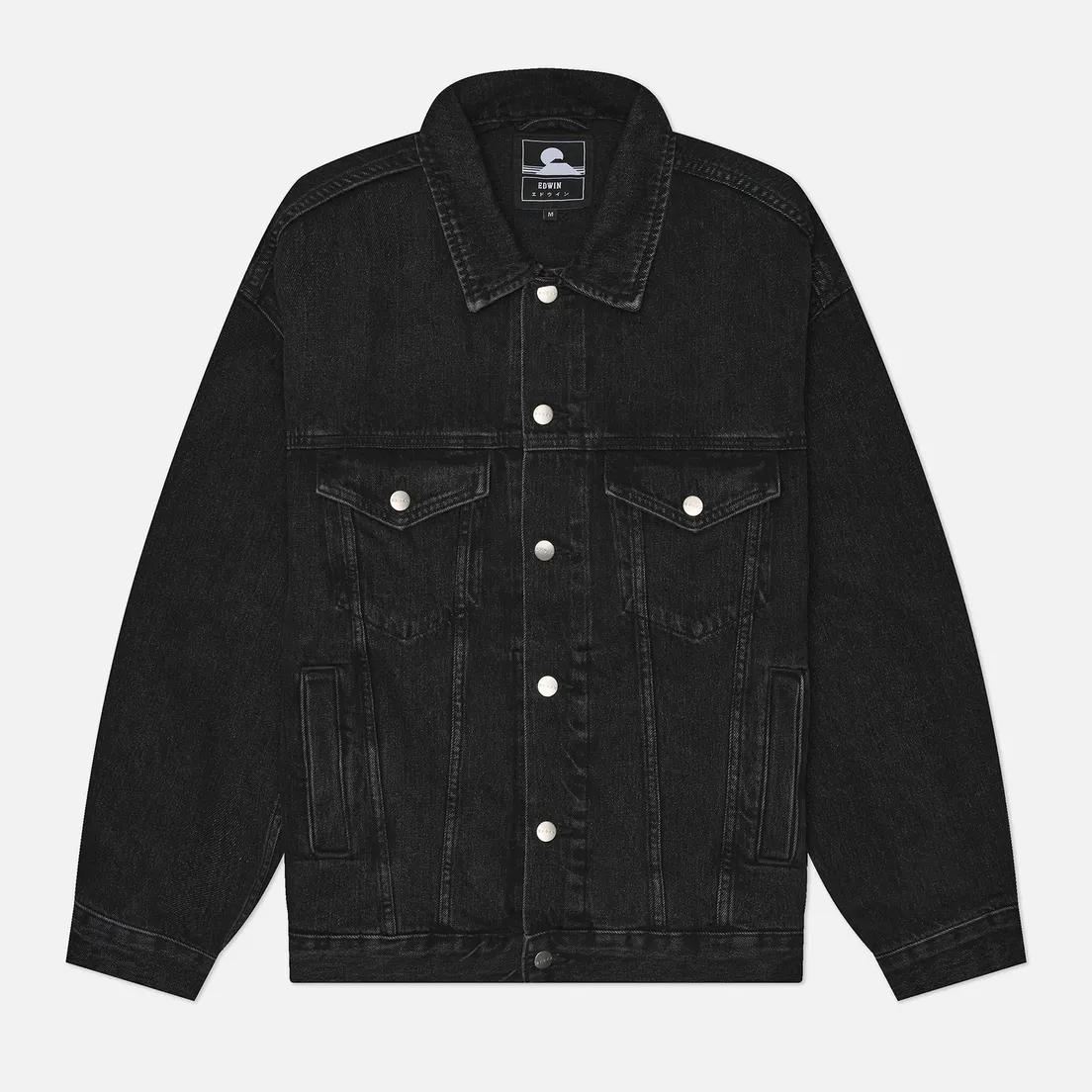 Edwin Мужская джинсовая куртка EU-Trucker Pembroke Black Denim 13.56 Oz