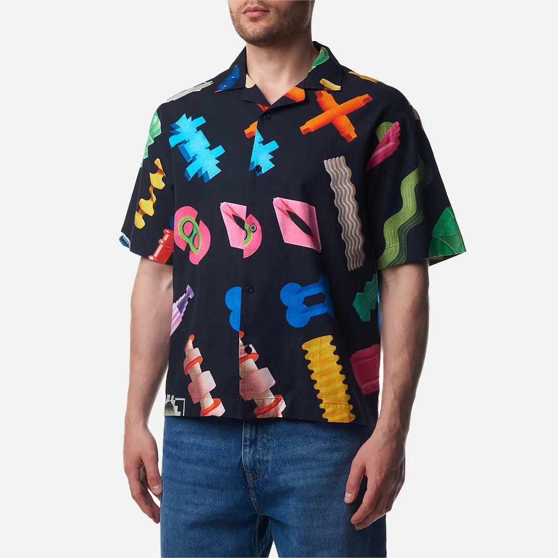 Edwin Мужская рубашка Modular All Over Print Crepe