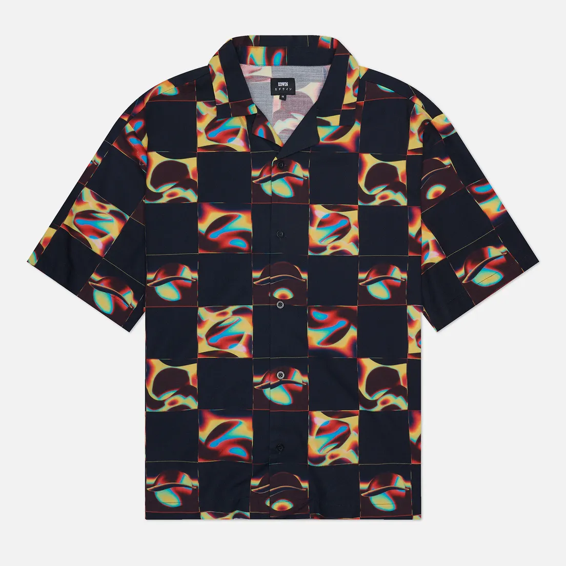 Edwin Мужская рубашка Saike Check All Over Print Crepe