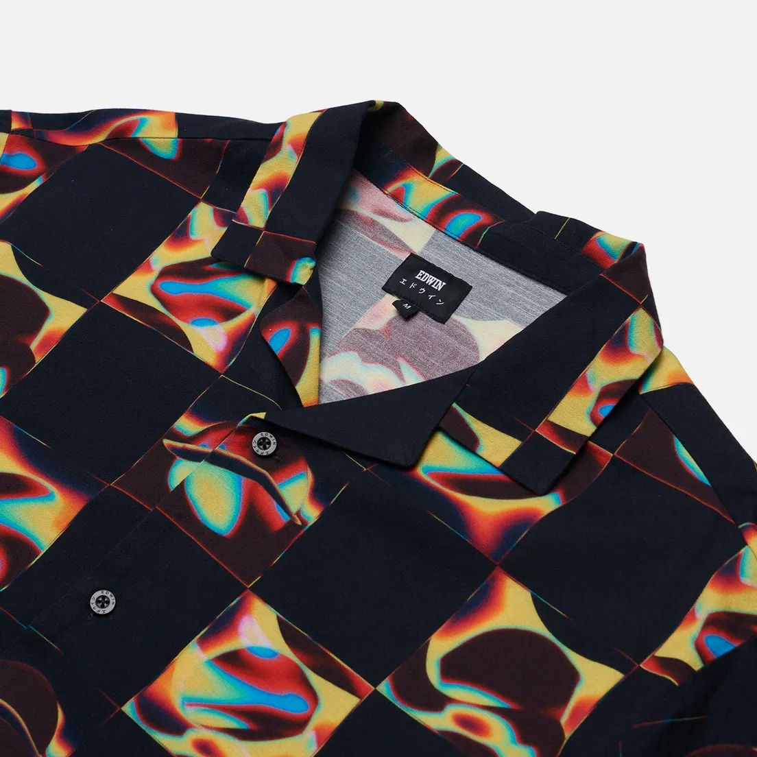 Edwin Мужская рубашка Saike Check All Over Print Crepe