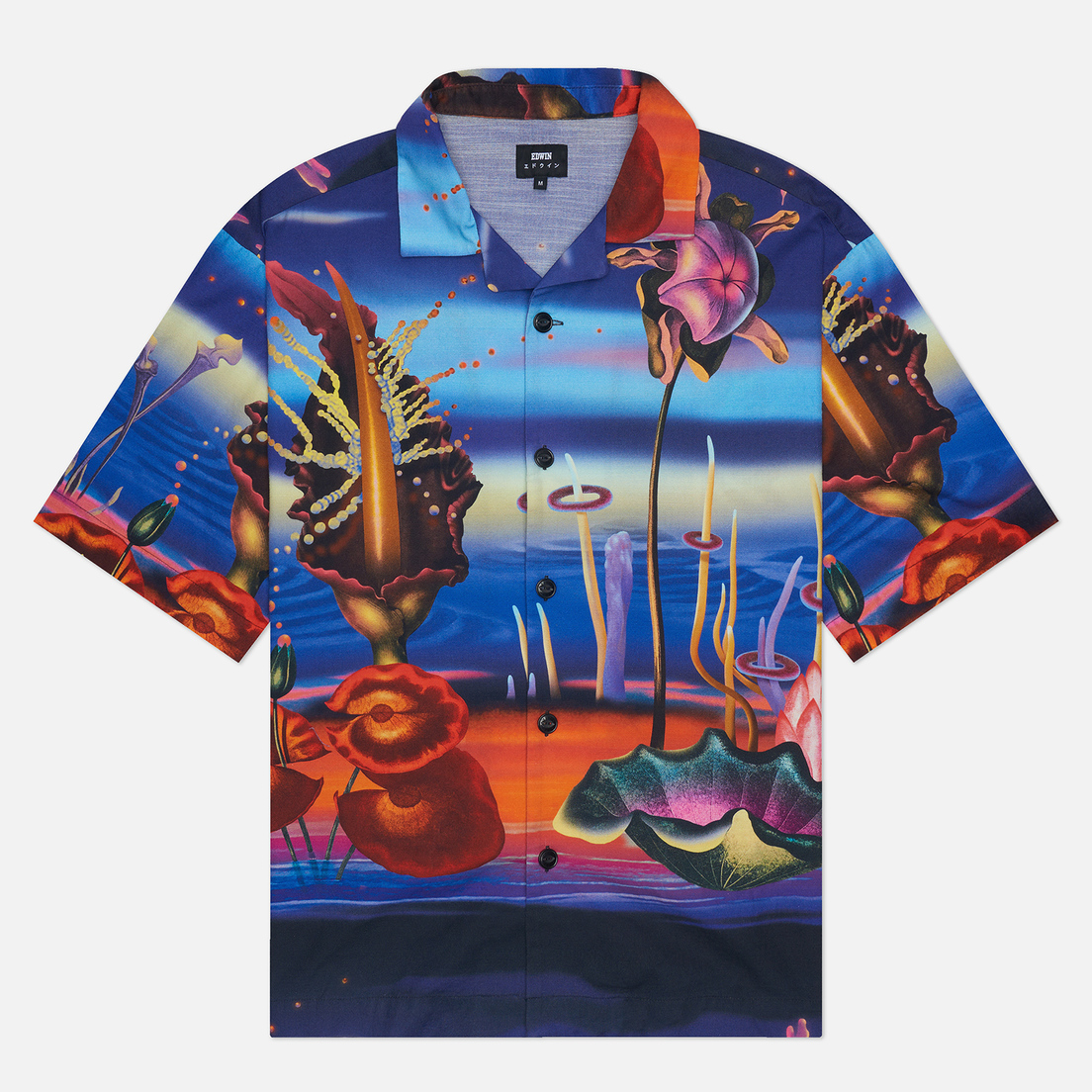 Edwin Мужская рубашка Temple Of Flora All Over Print Crepe