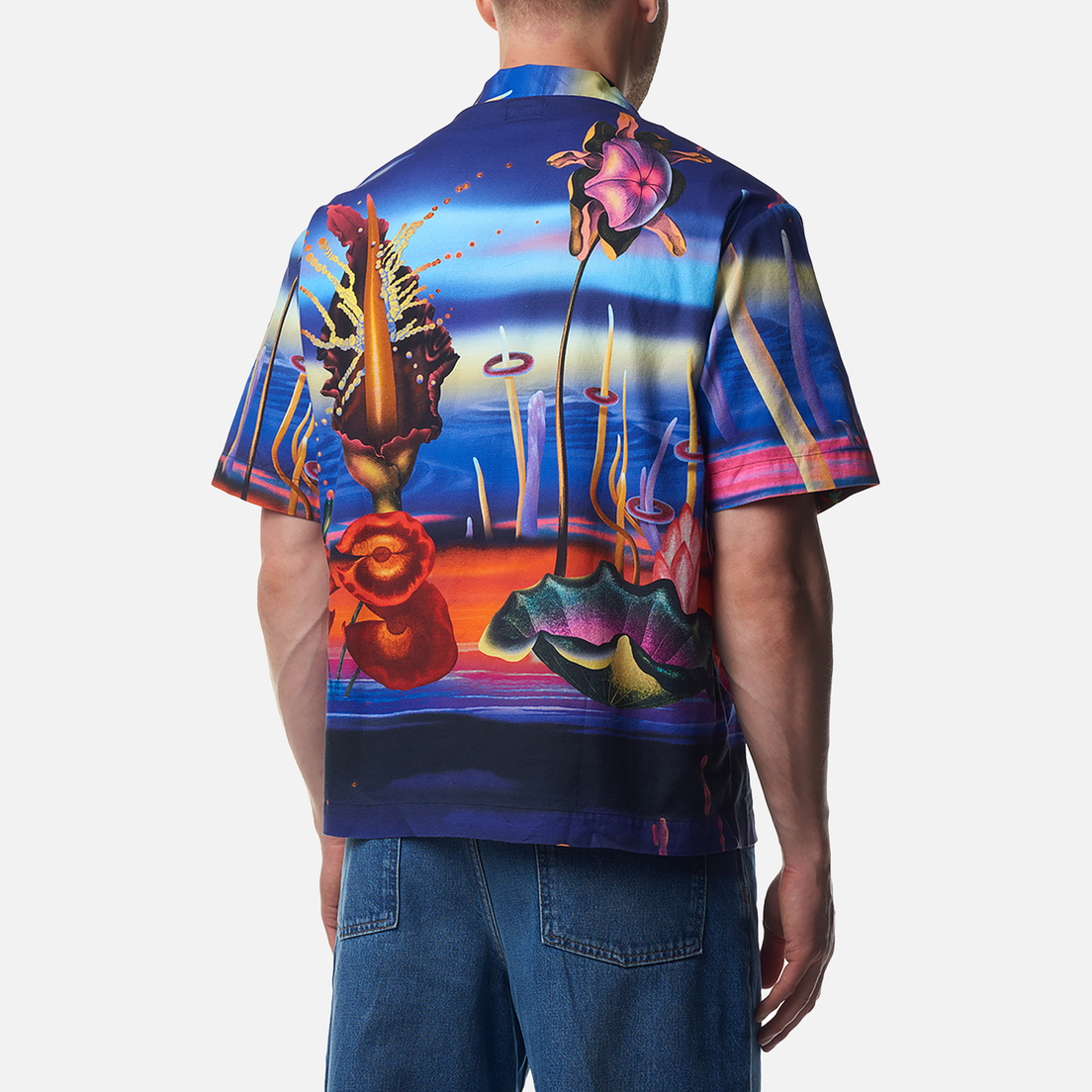 Edwin Мужская рубашка Temple Of Flora All Over Print Crepe