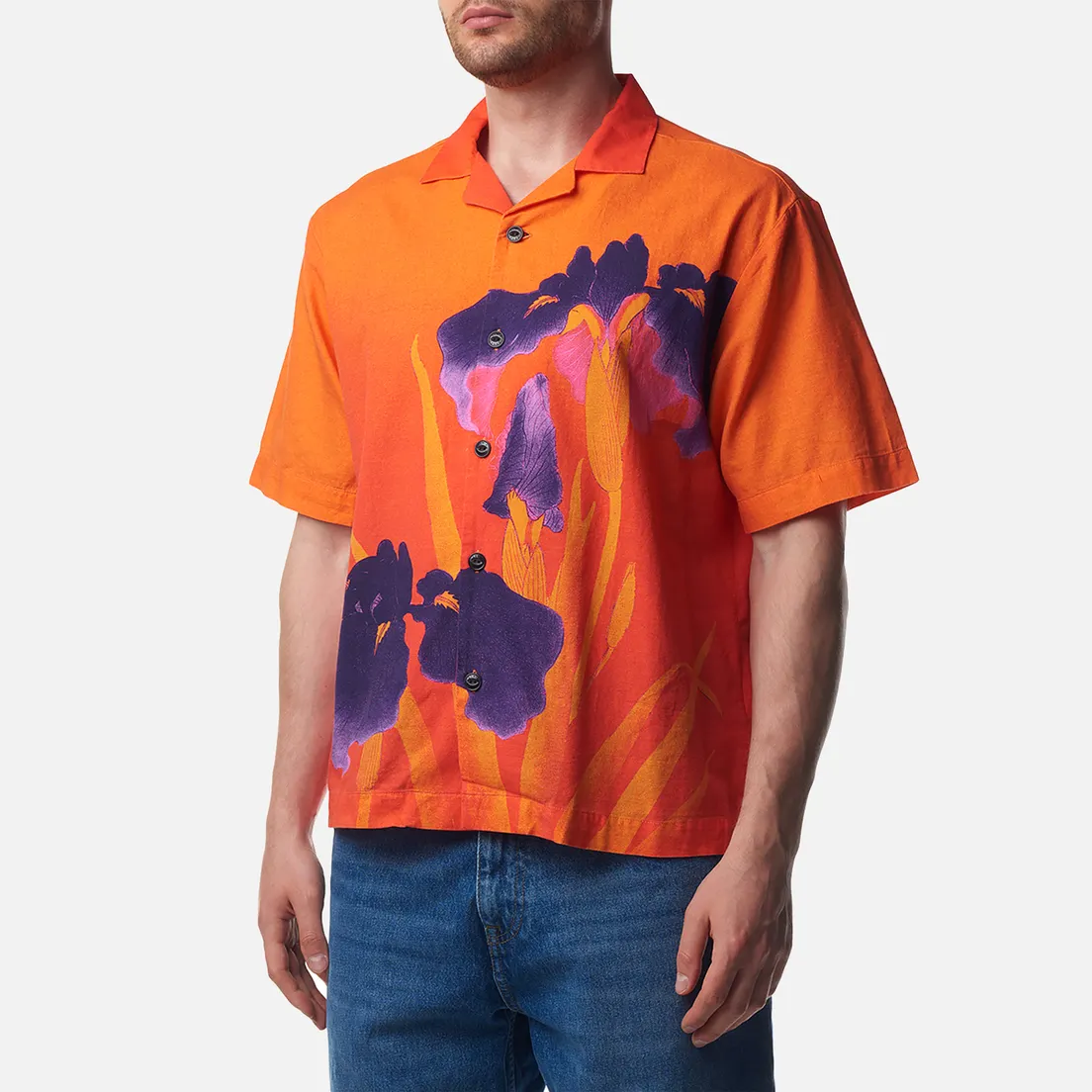 Edwin Мужская рубашка Arisu All Over Print Crepe