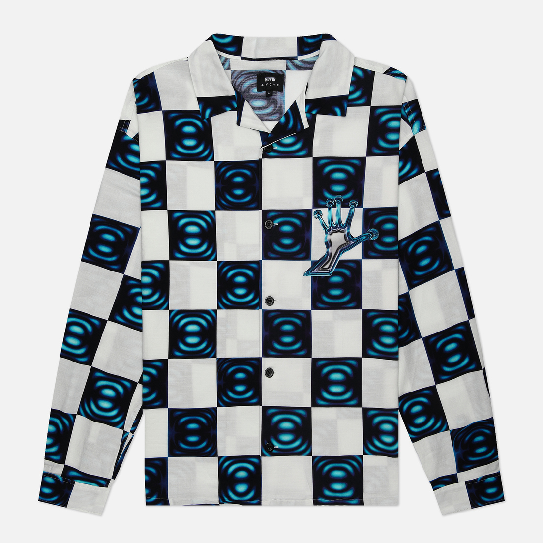 Edwin Мужская рубашка Digital Check All Over Print Crepe