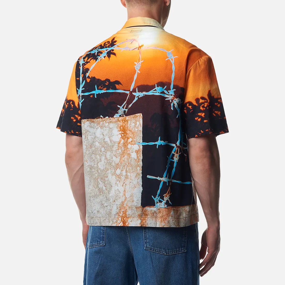 Edwin Мужская рубашка Laidbug Yushi Arimura All Over Print Crepe