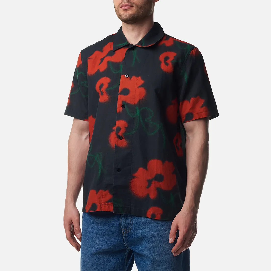Edwin Мужская рубашка Garden Society All Over Print Voile