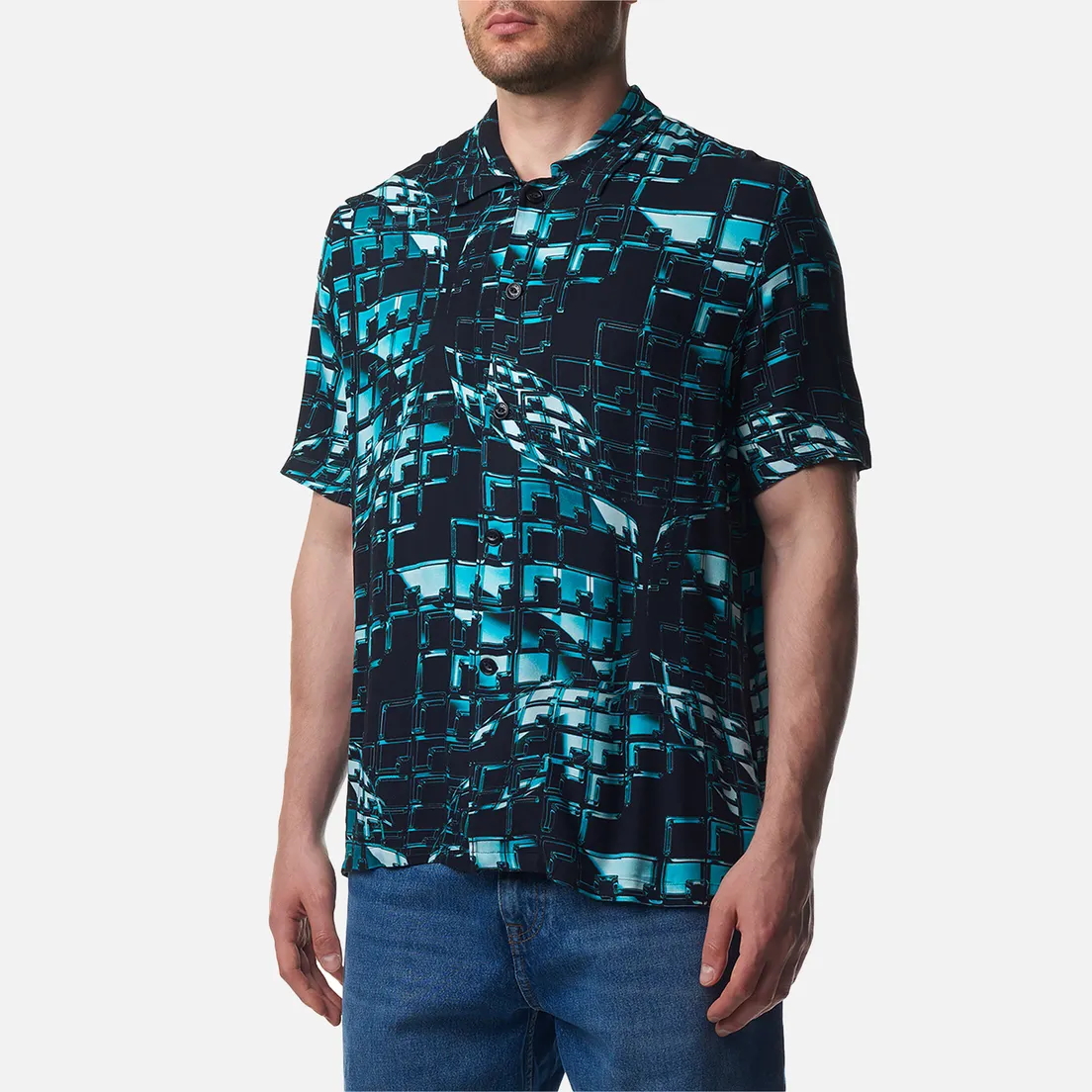 Edwin Мужская рубашка World Of Tomorrow All Over Print Twill
