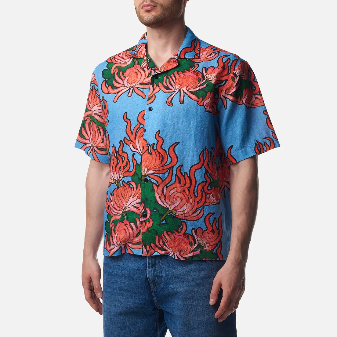 Edwin Мужская рубашка Kiku All Over Print Cretonne