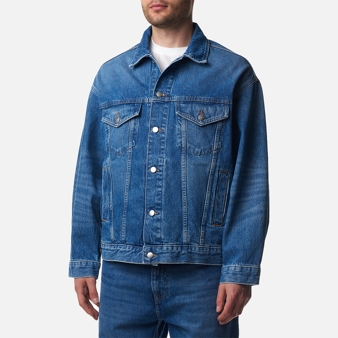 Edwin Мужская джинсовая куртка EU-Trucker Arctic Blue Denim 14.6 Oz