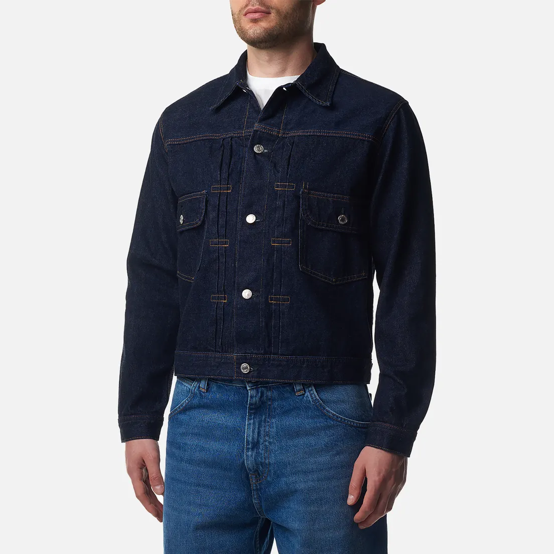 Edwin Мужская джинсовая куртка Kurabo Recycle Denim Red Selvage 14 Oz