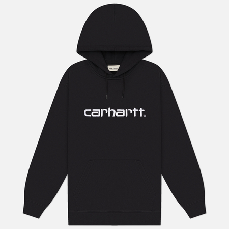 Женская толстовка Carhartt WIP W' Hooded Carhartt, цвет чёрный, размер XS