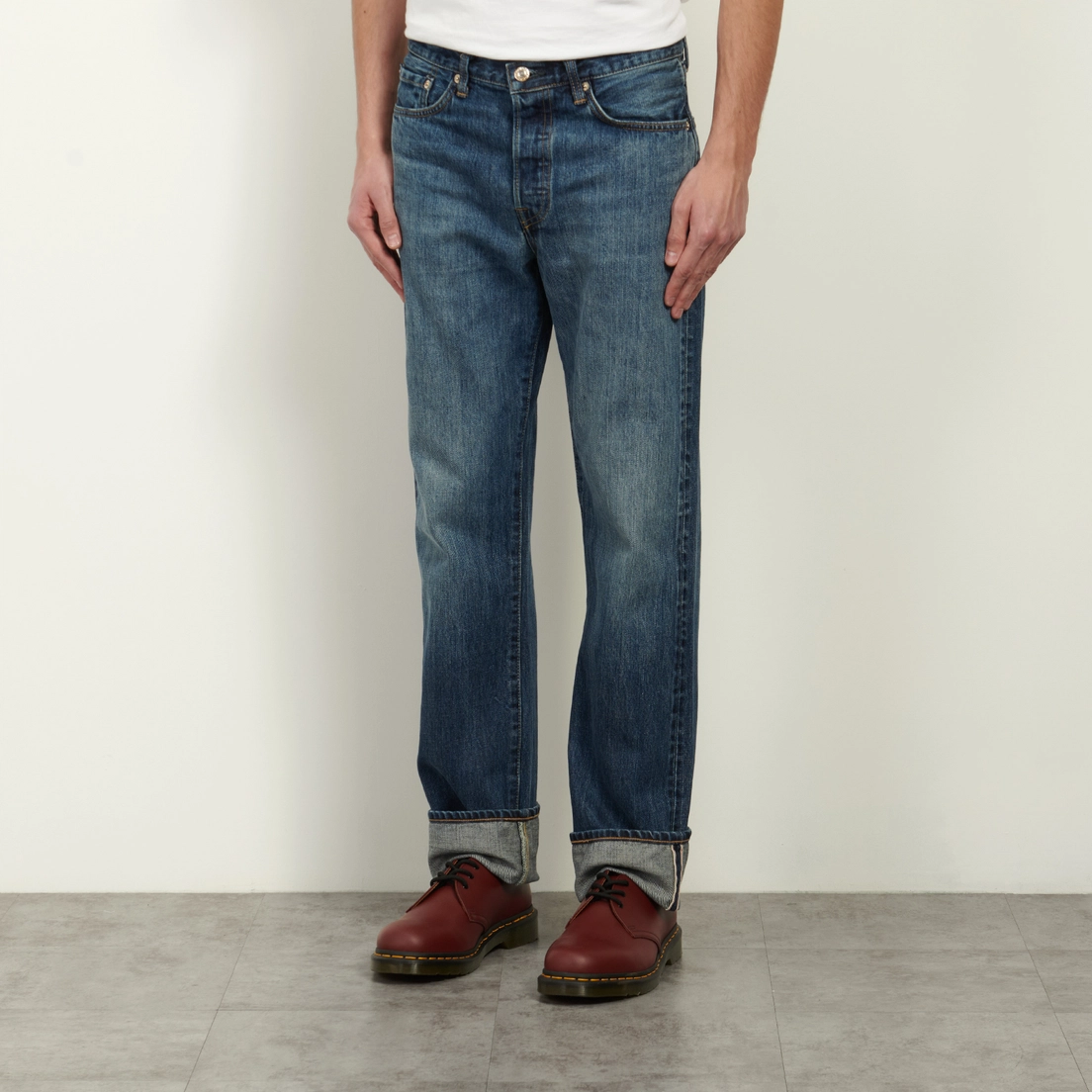 Edwin Мужские джинсы Regular Straight Kurabo Recycle Denim Red Selvage 14 Oz