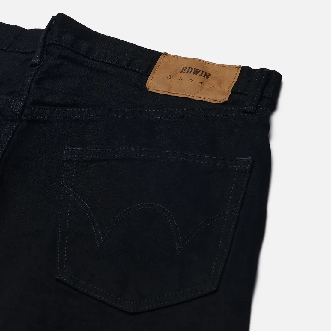 Edwin Мужские джинсы Regular Straight Kaihara Right Hand Black Denim 13 Oz