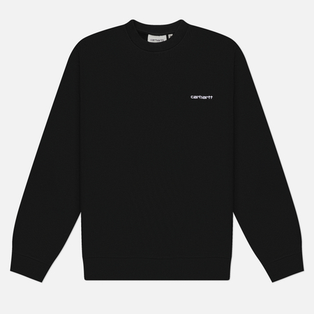 Мужская толстовка Carhartt WIP Script Embroidery, цвет чёрный, размер L