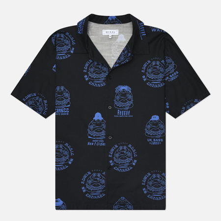   Brandshop Мужская рубашка Edwin EMC All Over Print Crepe, цвет синий, размер M