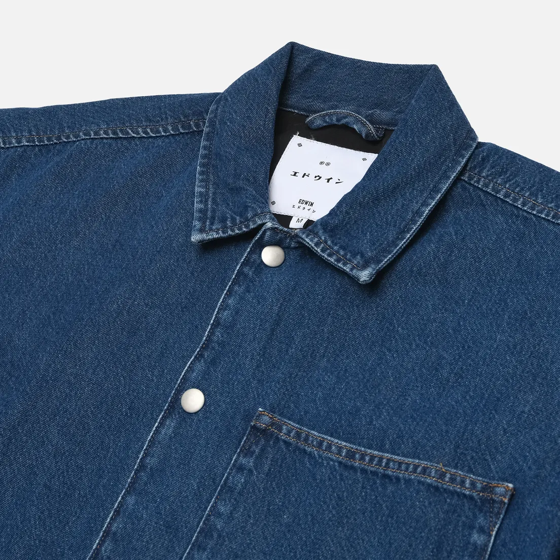 Edwin Мужская рубашка Big Pocket Victory Blue Denim