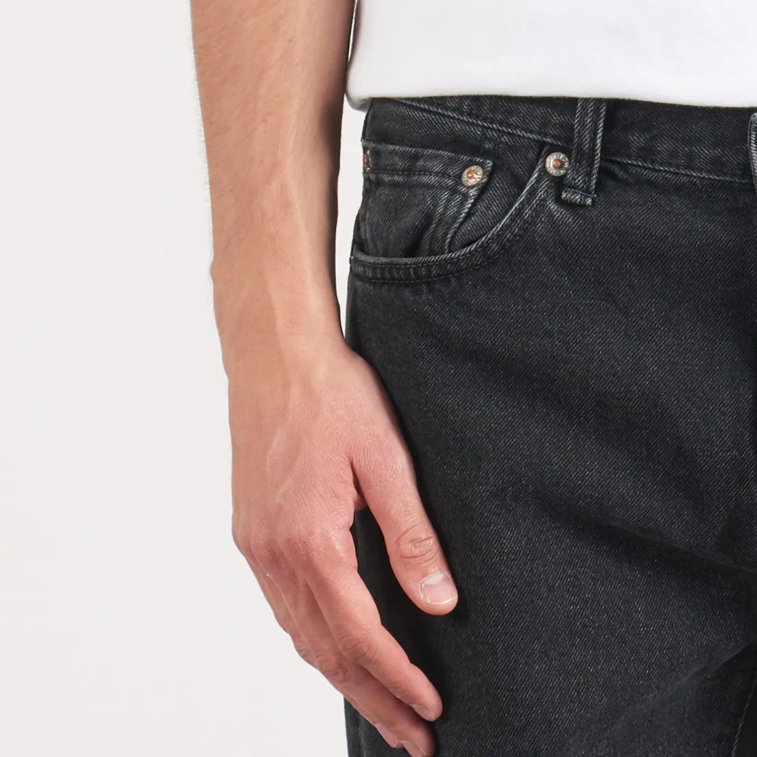 Edwin Мужские джинсы Slim Tapered Kaihara Right Hand Black Denim 13 Oz